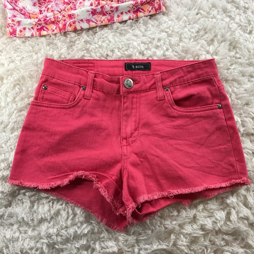 STS BLUE- HI RISE DENIM SHORTS